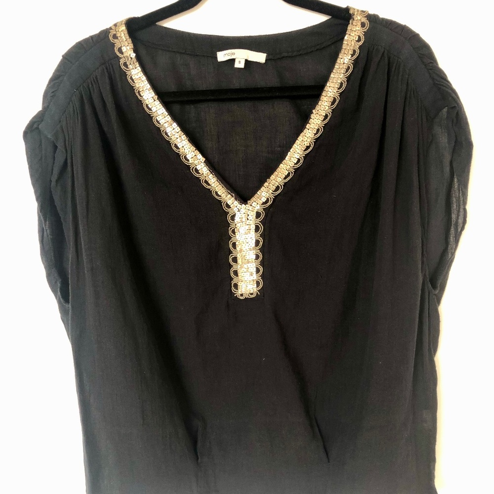 Maje Sequin Top